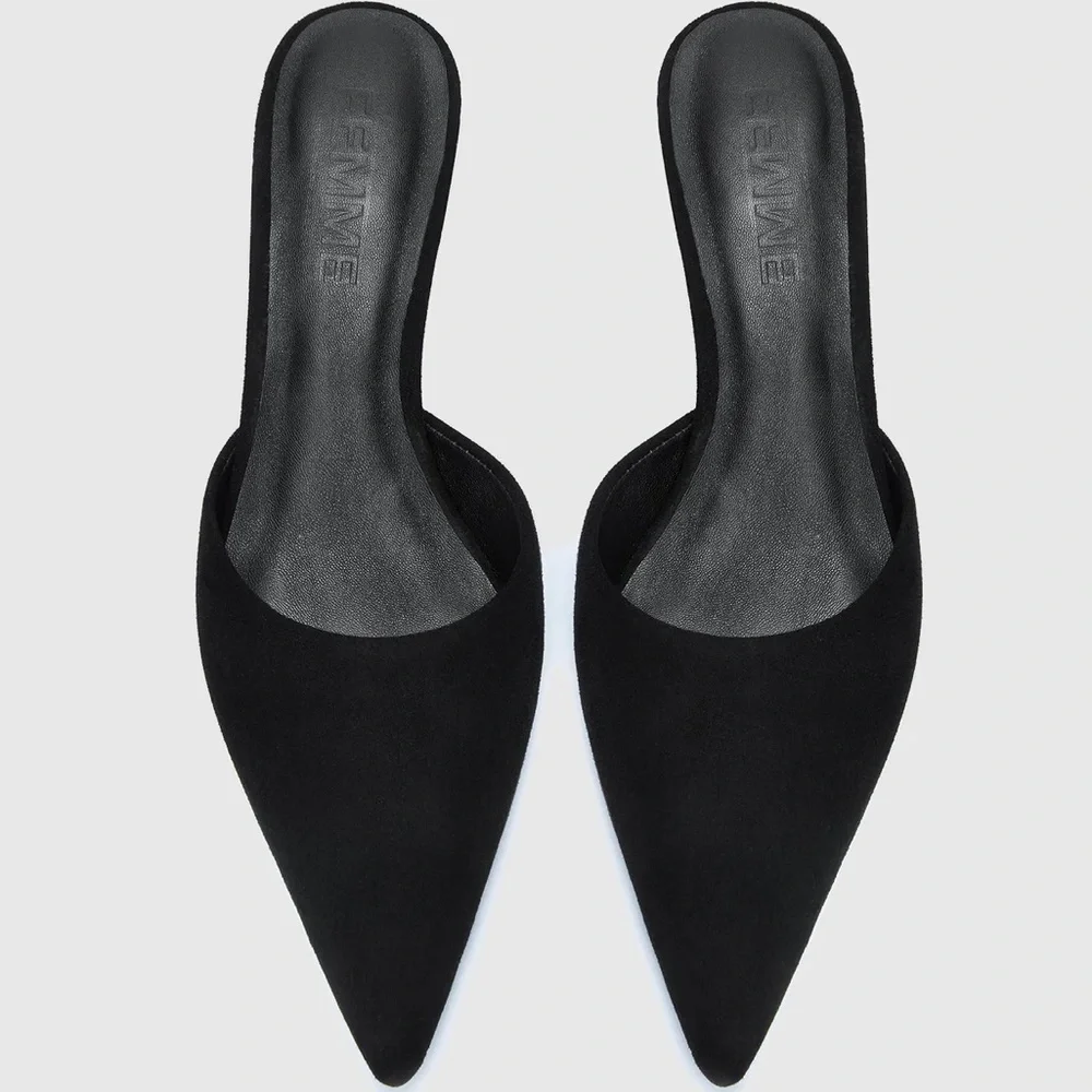 Chic Black Mules by EMME - Picture 1 of 5